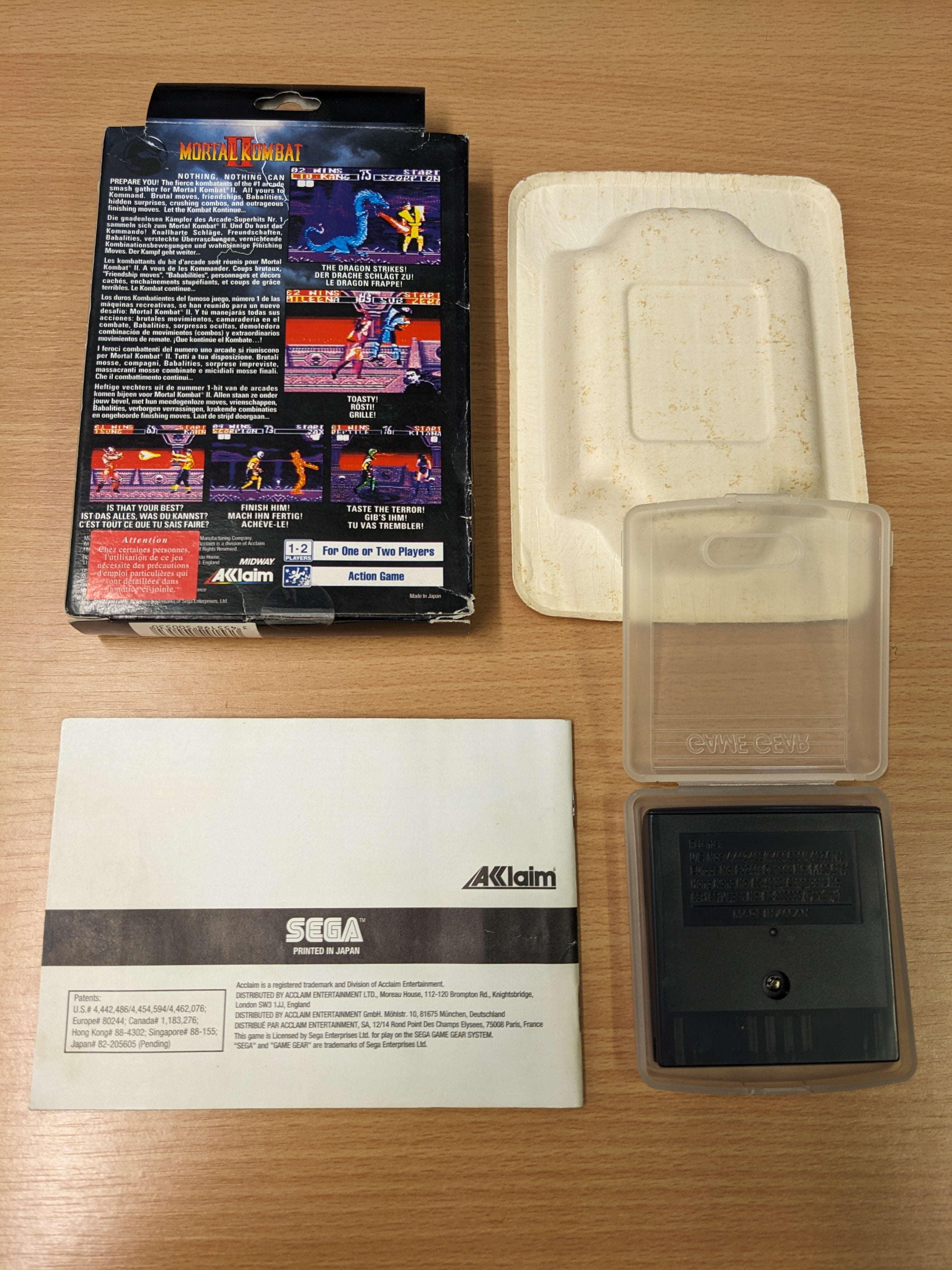 Mortal Kombat II Sega Game Gear game Mortal Kombat II Sega Game Gear game